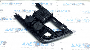 Audi Q7 16-19 center console trim, gloss black, with cup holders, polishable, cracked cup holders, bumps
