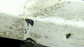 Left side sill for Volvo XC90 16-23 with seal, white, scratches, tears, broken mount
