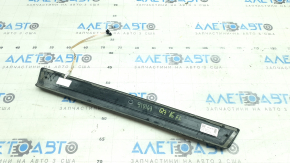 Front left outer door sill trim for Audi Q7 16-26, black with chrome, backlit, scratches