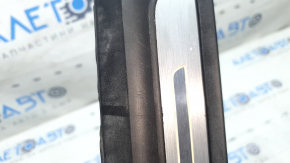 Front left outer door sill trim for Audi Q7 16-26, black with chrome, backlit, scratches