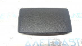 Audi Q7 16-26 black leather rear upper center console trim