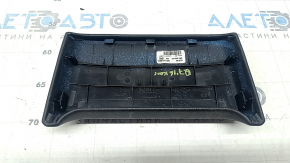 Audi Q7 16-26 black leather rear upper center console trim