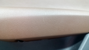 Black rear right door panel for an Audi Q7 16-19, brown leather insert, glossy black and dark wood trim, BOSE, under the curtain, brown leather armrest with a handle, scratches, dent