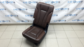 Rear seats, 2nd row, left, Audi Q7 16-19, brown leather with perforation, heated, dry-cleanable, dents on the leather