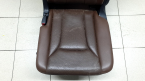 Rear seats, 2nd row, left, Audi Q7 16-19, brown leather with perforation, heated, dry-cleanable, dents on the leather