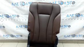 Rear seats, 2nd row, left, Audi Q7 16-19, brown leather with perforation, heated, dry-cleanable, dents on the leather