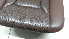 Rear seats, 2nd row, left, Audi Q7 16-19, brown leather with perforation, heated, dry-cleanable, dents on the leather