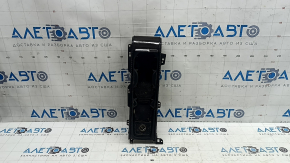 Volvo XC90 16-22 chrome center console cup holders with birch wood trim, illuminated, with cigarette lighter