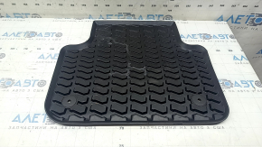 Rubber floor mat, rear left (2nd row), Audi Q7 16-18, black