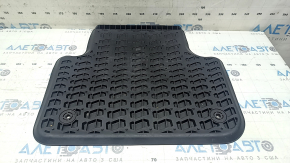 Rubber floor mat, rear left (2nd row), Audi Q7 16-18, black
