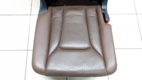 Rear seats, 2nd row, right, Audi Q7 16-19, brown leather with perforation, heated, dry-cleanable, scratches