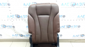 Rear seats, 2nd row, right, Audi Q7 16-19, brown leather with perforation, heated, dry-cleanable, scratches