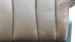 Rear seats, 2nd row, right, Audi Q7 16-19, brown leather with perforation, heated, dry-cleanable, scratches