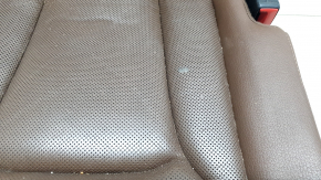 Rear seats, 2nd row, right, Audi Q7 16-19, brown leather with perforation, heated, dry-cleanable, scratches