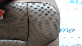 Rear seats, 2nd row, right, Audi Q7 16-19, brown leather with perforation, heated, dry-cleanable, scratches