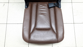 Rear seat row 2 center Audi Q7 16-19 brown leather, dry clean, tear, wrinkled leather