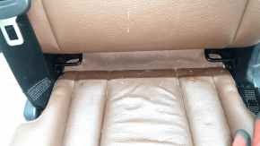 Rear seat row 2 center Audi Q7 16-19 brown leather, dry clean, tear, wrinkled leather