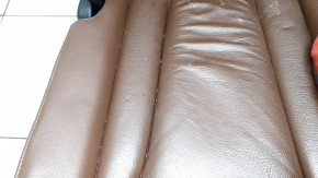 Rear seat row 2 center Audi Q7 16-19 brown leather, dry clean, tear, wrinkled leather