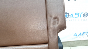 Rear seat row 2 center Audi Q7 16-19 brown leather, dry clean, tear, wrinkled leather
