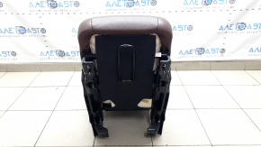 Rear seat row 2 center Audi Q7 16-19 brown leather, dry clean, tear, wrinkled leather