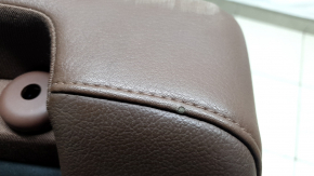 Rear seat row 2 center Audi Q7 16-19 brown leather, dry clean, tear, wrinkled leather