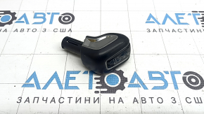 Volvo XC90 16-22 leather gear knob, black, chrome, scratches