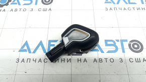 Volvo XC90 16-22 leather gear knob, black, chrome, scratches