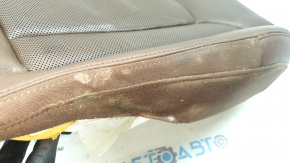 Driver's seat cushion upholstery for Audi Q7 16-19, brown leather with perforation, heated, ventilated, dry-cleanable