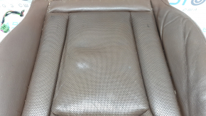 Driver's seat cushion upholstery for Audi Q7 16-19, brown leather with perforation, heated, ventilated, dry-cleanable