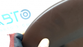 Rear driver's seat cover for Audi Q7 16-19, brown, dry-cleanable, scratched
