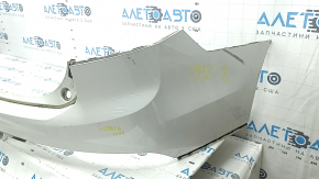 Rear bumper, bare upper part, Volvo XC90 16-19, without autoparking, white, crack in mount