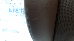 Audi Q7 16-19 passenger seat back upholstery, brown leather with perforation, heated, ventilated, worn