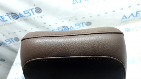 Front right headrest Audi Q7 16-19 leather brown, worn