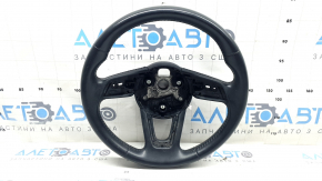 The steering wheel is bare, Audi A5 F5 18-25, black leather, without heating, without buttons and paddles, scratches, bumps