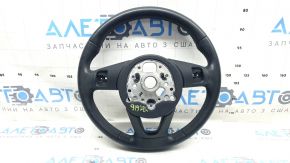 The steering wheel is bare, Audi A5 F5 18-25, black leather, without heating, without buttons and paddles, scratches, bumps
