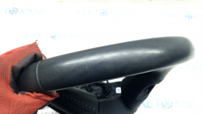 The steering wheel is bare, Audi A5 F5 18-25, black leather, without heating, without buttons and paddles, scratches, bumps