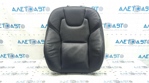 Volvo XC90 16-26 passenger seat back upholstery, black leather, heated