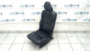 Left rear seat Volvo XC90 16-23 black leather for 3 rows, creased, scratches