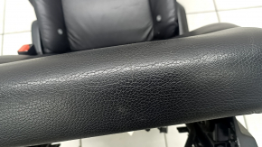 Left rear seat Volvo XC90 16-23 black leather for 3 rows, creased, scratches