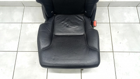 Right rear seat Volvo XC90 16-23 black leather for 3 rows, wrinkled