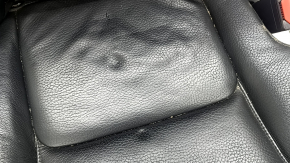 Right rear seat Volvo XC90 16-23 black leather for 3 rows, wrinkled