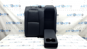 The back of the rear row of seats, 2nd row, right, Honda Accord 2018, black leather, heated, perforated, with an armrest
