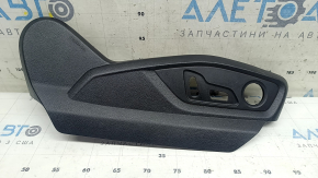 Right side passenger seat trim for Audi Q7 16-19, black, under lumbar support, scratches