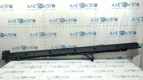 Left door sill protection for Audi Q7 16-26 is worn and cracked.