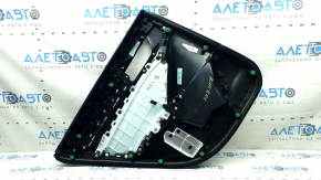 Honda Accord 18-18 black rear right door panel with black leather insert, black leather armrest