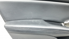 Door trim panel front left Honda Accord 2018-2018 black leather, wood insert, worn