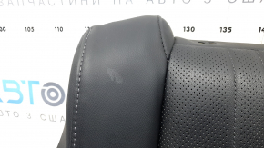 Honda Accord 18-22 passenger seat back upholstery, black leather, heated, ventilated, perforated, worn