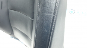Honda Accord 18-22 passenger seat back upholstery, black leather, heated, ventilated, perforated, worn
