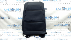 Honda Accord 18-22 driver's seat back upholstery, black leather, heated, ventilated, perforated