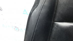 Honda Accord 18-22 driver's seat cushion upholstery, black leather, heated, ventilated, perforated, worn